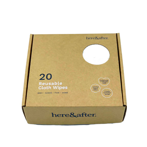 Here & After Reusable Organic Cloth Wipes
